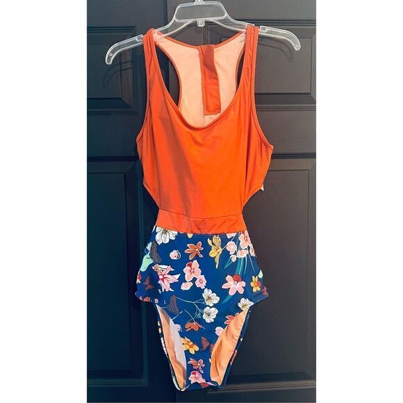 MOLYBELL One Piece Swimsuits for Women High Waisted Cutout Zip Up - Picture 2 of 6